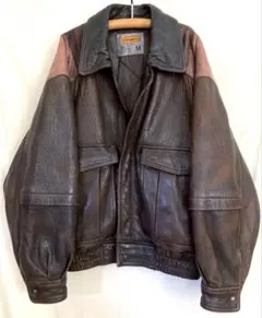 80s REAlL LEATHER JACKET A-2 G-1