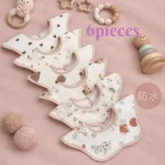 よだれかけベビービブ回転スタイエプロン防水かわいい男女兼用つけ襟