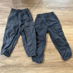UNIQRO ブラック カーゴパンツ 130cm 2本セット