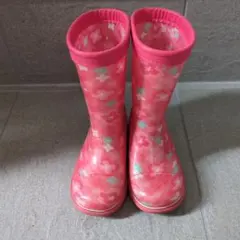 ムーンスター　花柄レインブーツ 17.0cm ピンクのサムネイル