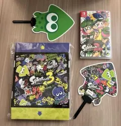 ジョーシン特典 スプラトゥーン3収納ボックスとうちわ他