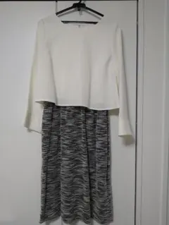 ホワイト・黒 セットアップ ワンピース