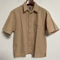 THE NORTH FACE ノースフェイス 半袖チェックシャツ ベージュ L