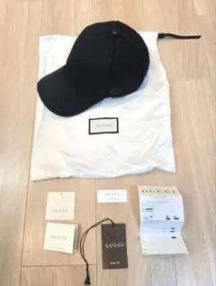 GUCCI ベースボールキャップ ブラック　Lサイズ59.6cm