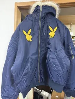 Supreme Playboy MA-1ジャケット Mサイズ ブラック - メルカリ