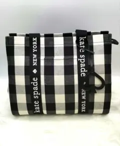 美品　ケイトスペード KATE SPADE ギンガムチェック トートバッグ