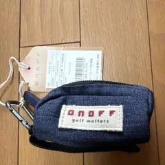 ONOFF ゴルフポーチ ネイビー 小型