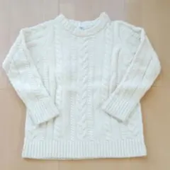 ナチュラルビューティーベーシック　ケーブルニット セーター　M NBB