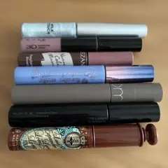 アイブロウマスカラ、マスカラ、アイグリッター7点セット コスメセット