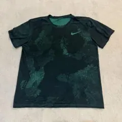ナイキ　NIKE DRI-FIT Tシャツ XL ダークグリーン 半袖 総柄