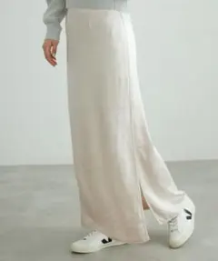 24AW サテンスリットマーメイドスカート アダムエロペ