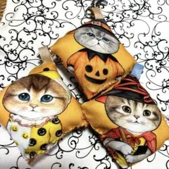コヤンイサムチョン　ハローウィン猫ちゃん、キーホルダー&チャーム　3個セット
