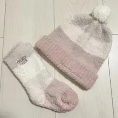 ジェラートピケ　キッズ　帽子　靴下セット