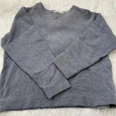 【新品】　ikka イッカくすみブルーニットセーター L