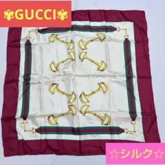 GUCCI シェリーライン GG柄 シルク 大判ストール ショール スカーフ