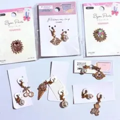 ビジューパーツまとめ売り　アクセサリーパーツ　ファスナートップ　ハンドメイド