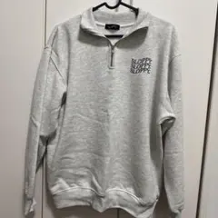 SLOPPY ハーフジップ スウェット トレーナー グレー