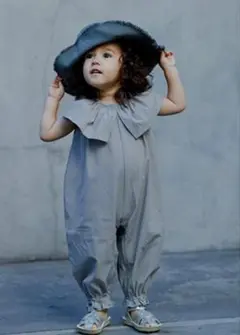 マールマール　プレイウェア　80 グレー　MARLMARL カバーオール　虫除け