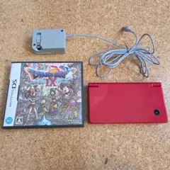 ニンテンドーDSi レッド + ドラゴンクエストIXカバーつき【ジャンク品】