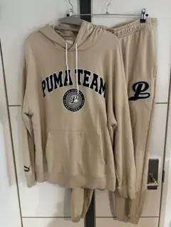 PUMA パーカースウェットパンツ 上下 ベージュ