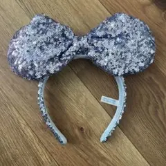 ミニーマウス青　スパンコールカチューシャ