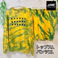 タミタミ様 レフラー タイダイ セットアップ スウェット L/XL 星柄 刺繍のサムネイル