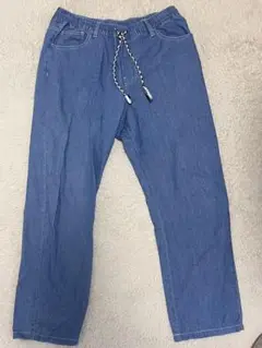★美品★しまむら　デニム　イージーアンクルパンツ　L