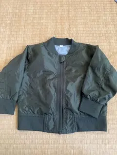 オリーブグリーン ジップアップアウター 80