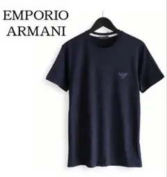 「エンポリオアルマーニ」新品 ストレッチTシャツ イーグルロゴ S(日本M)