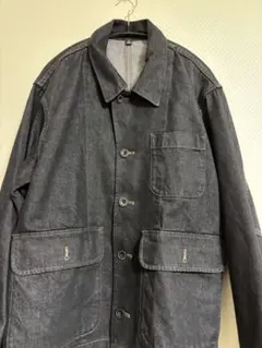 美品 GU 2025AWデニムワークジャケット Mサイズ　ダークグレー