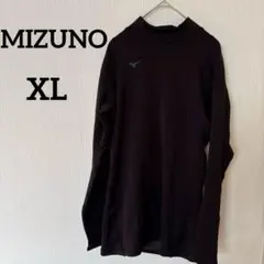 美品✨️Mizuno 【XL】アンダーシャツ ブラック 黒 裏起毛 スポーツ