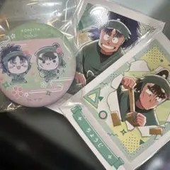 フリューくじ　忍たま乱太郎　ふんわり桜もちぴこの段　缶バッジ 七松　中在家