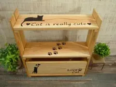 ☆さくら様専用❤猫ちゃんデザインの3段ラック❤BOX付■DIY⭐--142