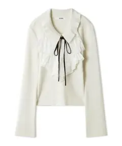 【新品】SNIDEL Sustainableレイヤードラッフルニットプルオーバー