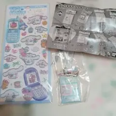 平成ハッピーフォン シナモロール　タイルシール　ミニチュアチャーム