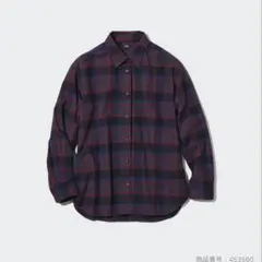 【UNIQLO】フランネルチェックシャツ（レディース・L）