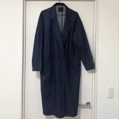 KBF ダブルブレストデニムコート ネイビー