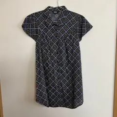 古着 used レトロ シャツ ブルー