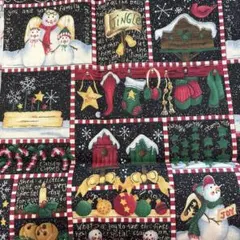 パネル柄　クリスマス　プリント生地 パッチワーク用　50✖️112幅