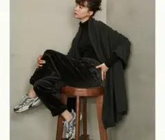 タグ有loungeWRAY コーデュロイイージーパンツ　チャコールグレーSサイズ