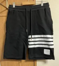 THOM BROWNE トムブラウン スウェット ショーツ 4BAR ブラック