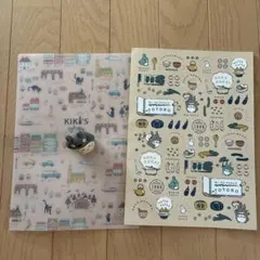 となりのトトロ 指人形とノート＆ 마녀배달부 키키 下敷きセット