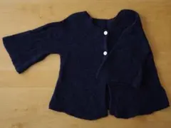 【セール】HUMAN WOMAN ニットカーディガン 貝ボタン付き・7分袖