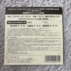 &TEAM Back to Life お見送り会　参加券　2部　900番台振替