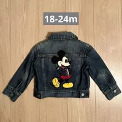 【未使用に近い】GAP ミッキー デニムジャケット 18-24m