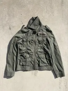 オリーブグリーン ミリタリージャケット