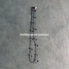 KUONoriginal シルバーネックレス　金属フリー　ビーズネックレス　古着