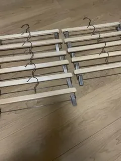 IKEA　BUMERANG 木製スカート・ズボンハンガー　11本　まとめ売り