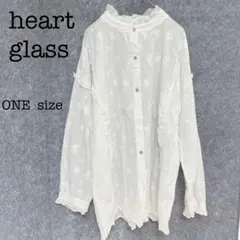 【格安】heart glass ホワイト 長袖シャツ ONE size
