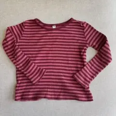 UNIQLO キッズ 長袖カットソー 120cm ボーダー